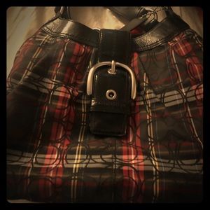 Coach plaid handbag